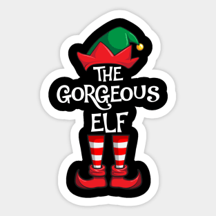 Gorgeous Elf Matching Family Christmas Sticker